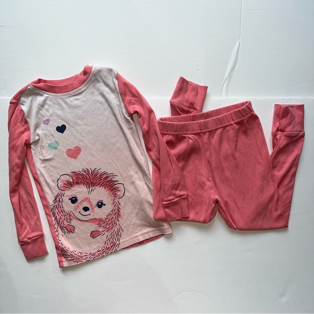 Size 4T Kirkland Signature Pink Sleep Matching Set Pajamas